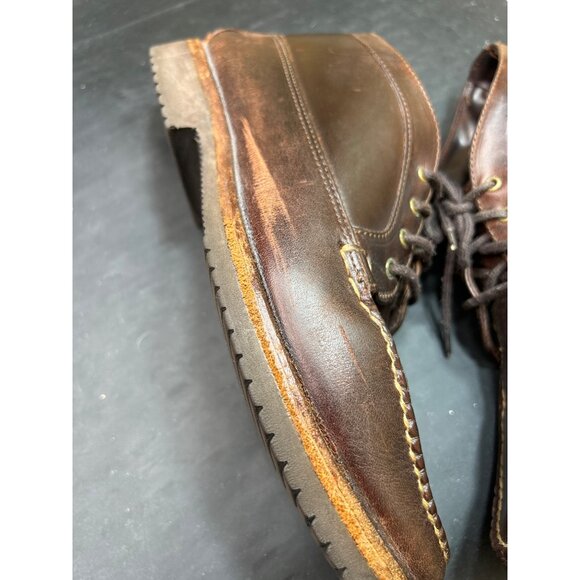 Allen Edmonds Mens Moc Toe Brown Leather Boots Size 9D - Picture 6 of 11